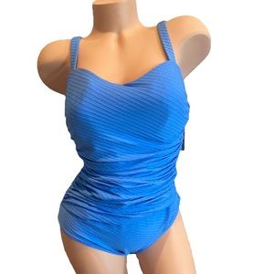 Profile by Gottex Ruched Ribbed Onepiece D Cup